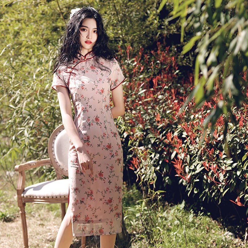 ٸ Į  ߱ ũ   巹  ȥ Ƽ Qipao Ƽ  Cheongsam   Ƿ